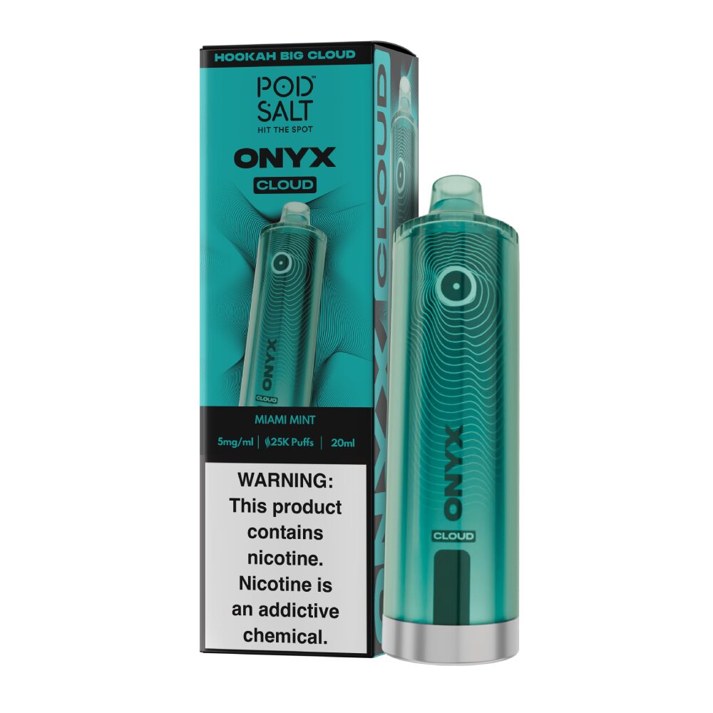 Onyx Cloud (Dispo) | (25000Puff) |(20mL) | MOQ 5 | Miami Mint with packaging
