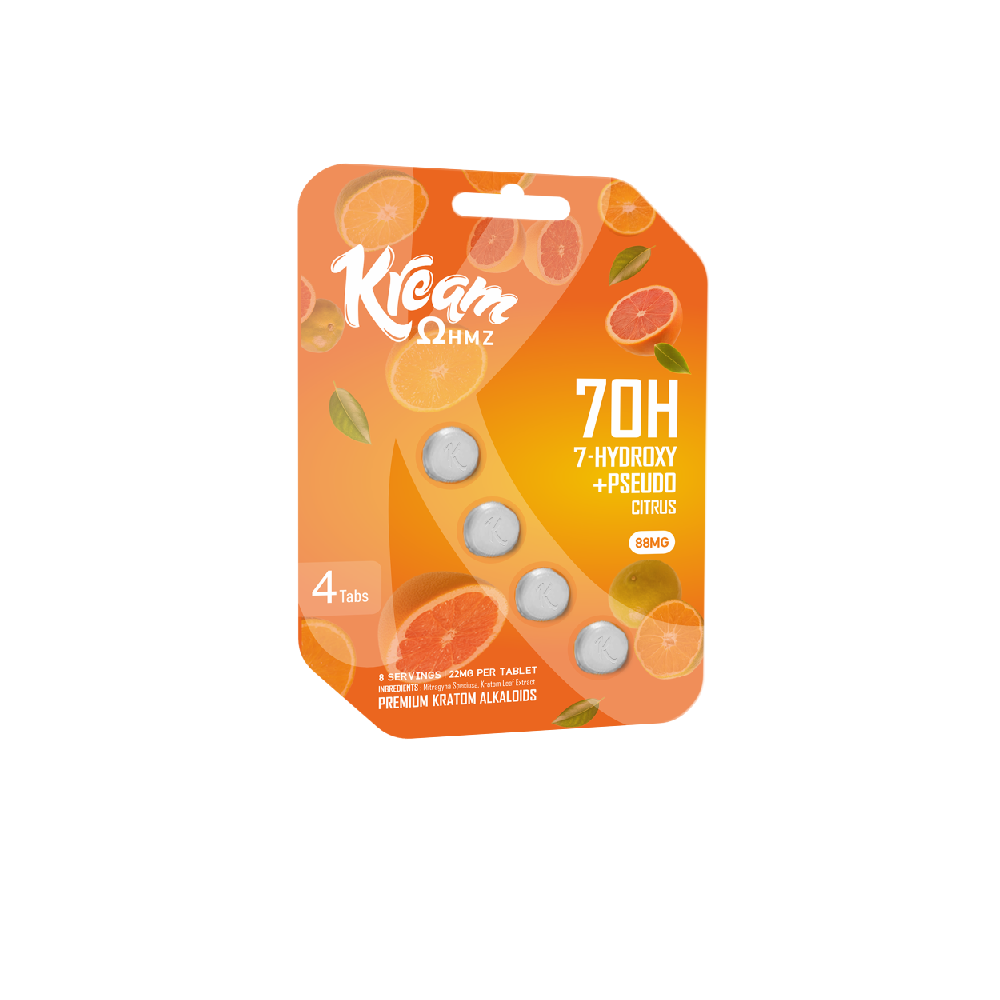 Kream (Kratom)(100mg 4ct tablets) 7-Hydroxy - Citrus