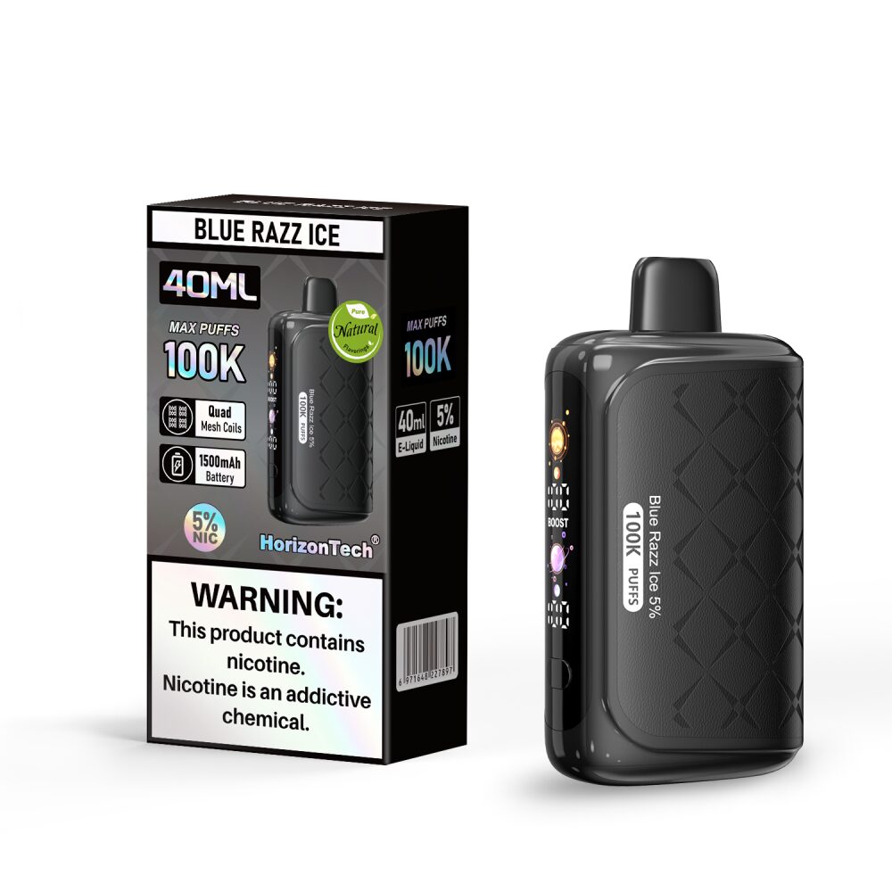 Horizon 100K (Dispo) | (100000Puff) |(40mL) | Blue Razz Ice with packaging