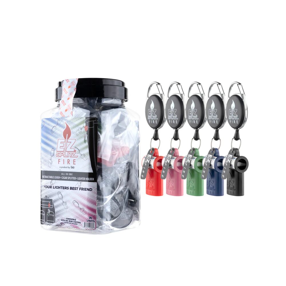 EZ Splitz (DSPLY 20pc)(Accessories) Blunt Splitter and Lighter Holder