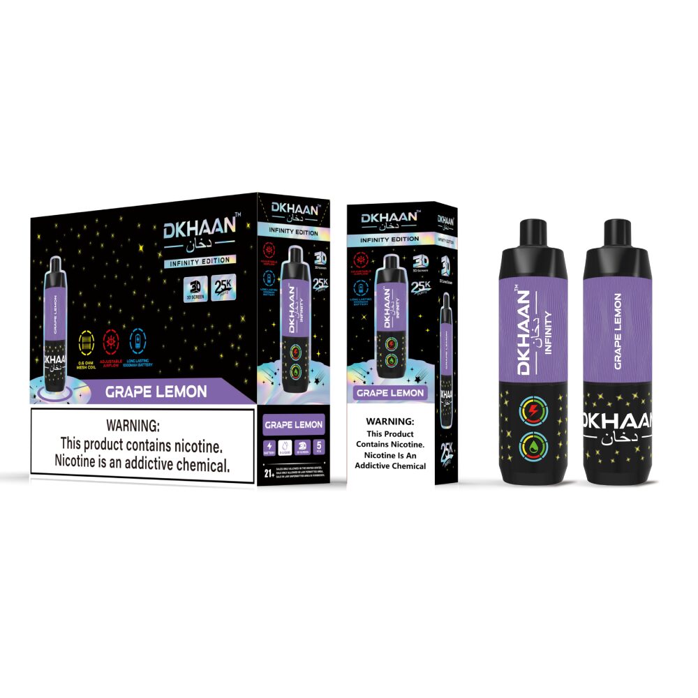 Dkhaan Infinity (Dispo) (25000Puff)(20mL)- Grape Lemon