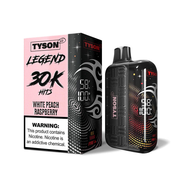 Tyson 2.0 Legend Disposable 30k Puffs 50mg (16mL) - White Peach Raspberry