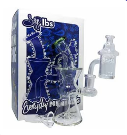 Dogg Lbs (Water Pipe) Everyday 6" Color Mini Rig Box Set with Banger & Carb Cap
