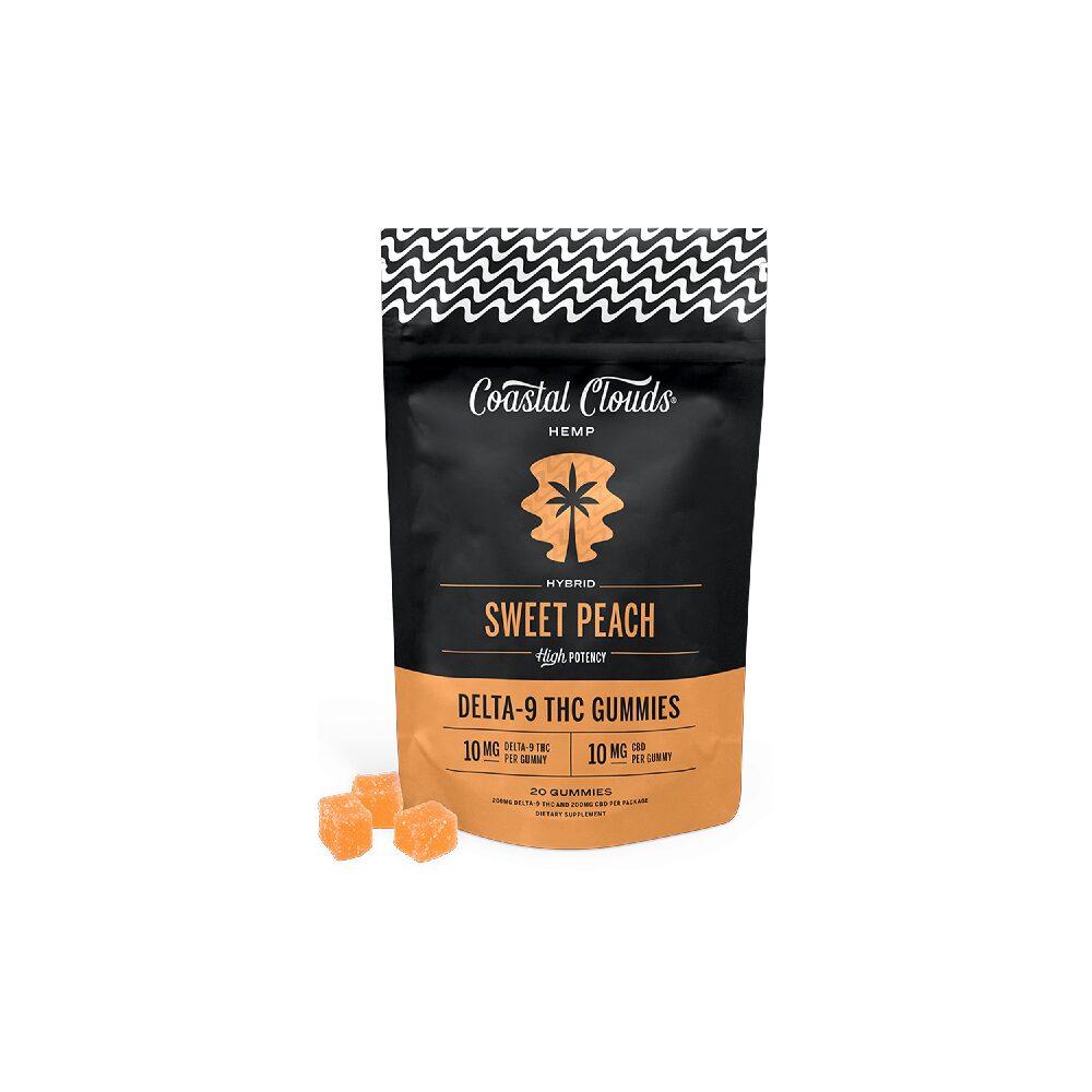 Coastal Clouds (Delta)(Gummies)(20ct Pouch) D9 - Sweet Peach