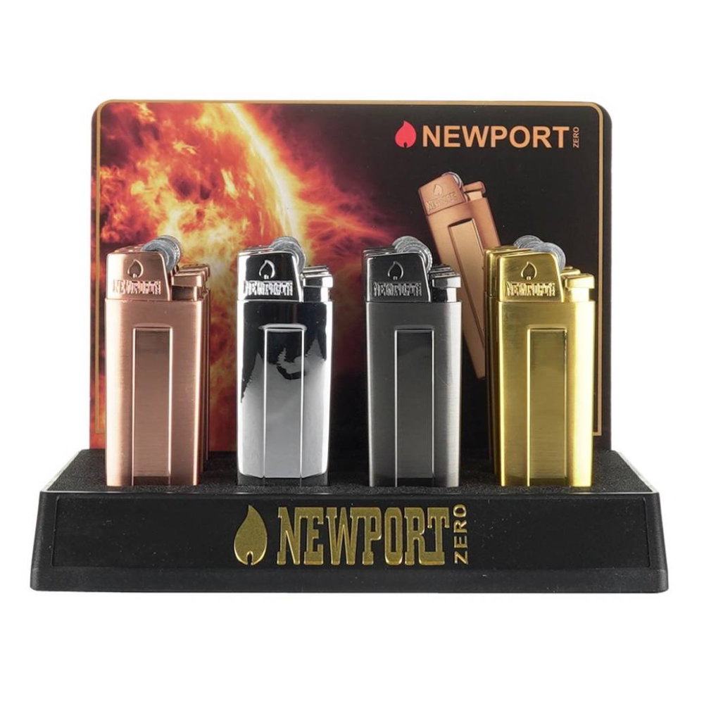 Newport ZERO (DSPLY 12pc)(Lighter) Jet Flame NZL117-Lighter Jet Flame NZL117