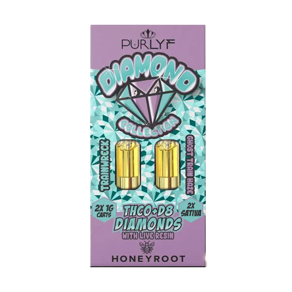 Purlyf – Honeyroot THCO Diamonds Cartridge | (2x) 1-Gram