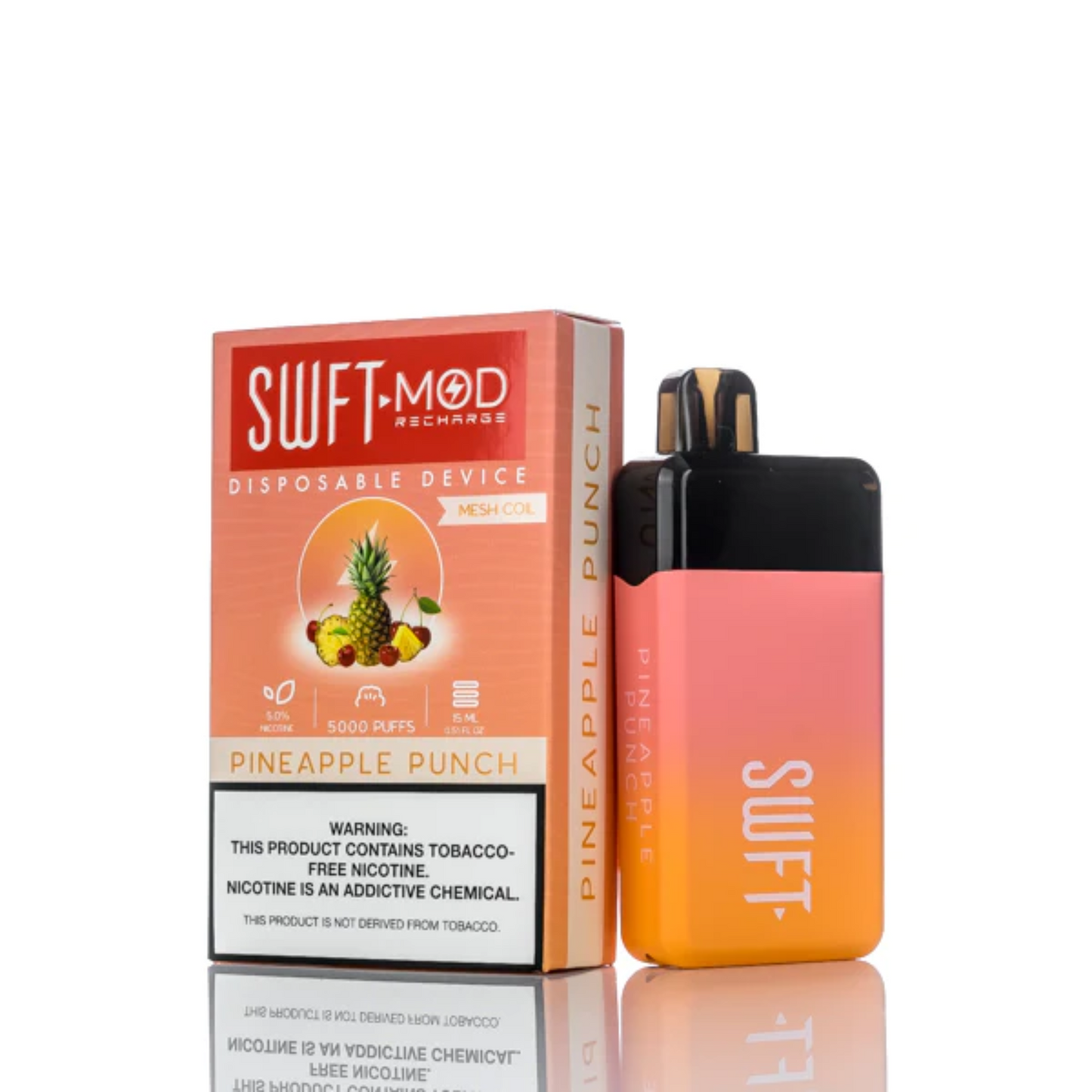 SWFT Mod Disposable | 5000 Puffs | 15mL | 50mg | MOQ 10 | Pineapple Punch with Packaging