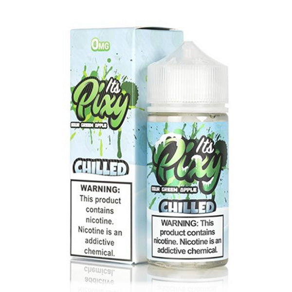 It’s Pixy 100ml E-Liquid Series (Freebase) Sour Green Apple Chilled with Packaging
