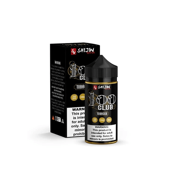 100 Club Series E-Liquid | 100mL | Freebase | Tobacco with Packaging
