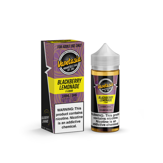 Vapetasia Series E-Liquid (Freebase) | 100mL | 3mg | Blackberry Lemonade with packaging