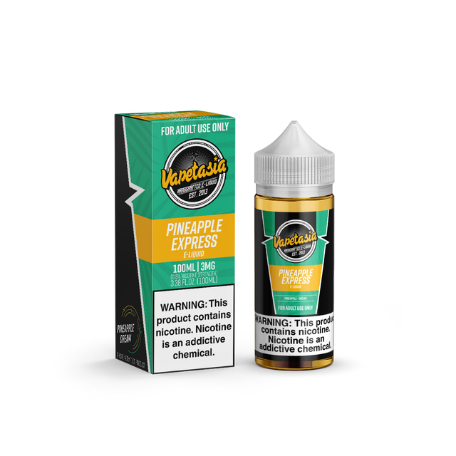 Vapetasia Series E-Liquid (Freebase) | 100mL | 3mg | Pineapple Express with packaging