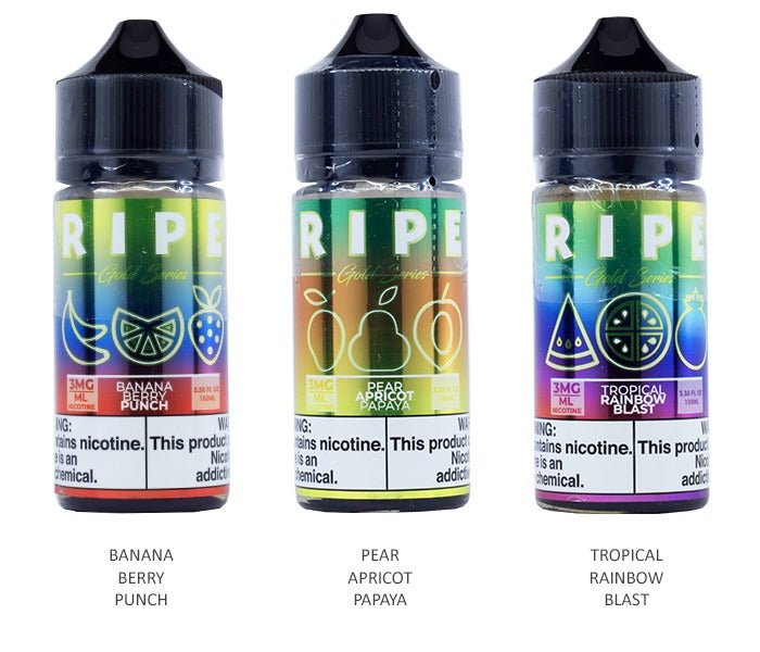 Vape 100 Ripe Series E-Liquid 100mL (Freebase) | Group Photo Gold Series