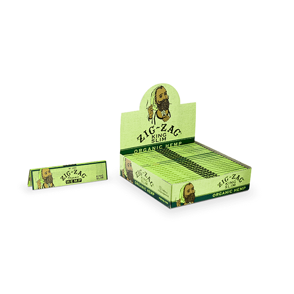 Zig-Zag Rolling Papers Carton (24pc Unit)-King Slim Organic Hemp Papers Carton