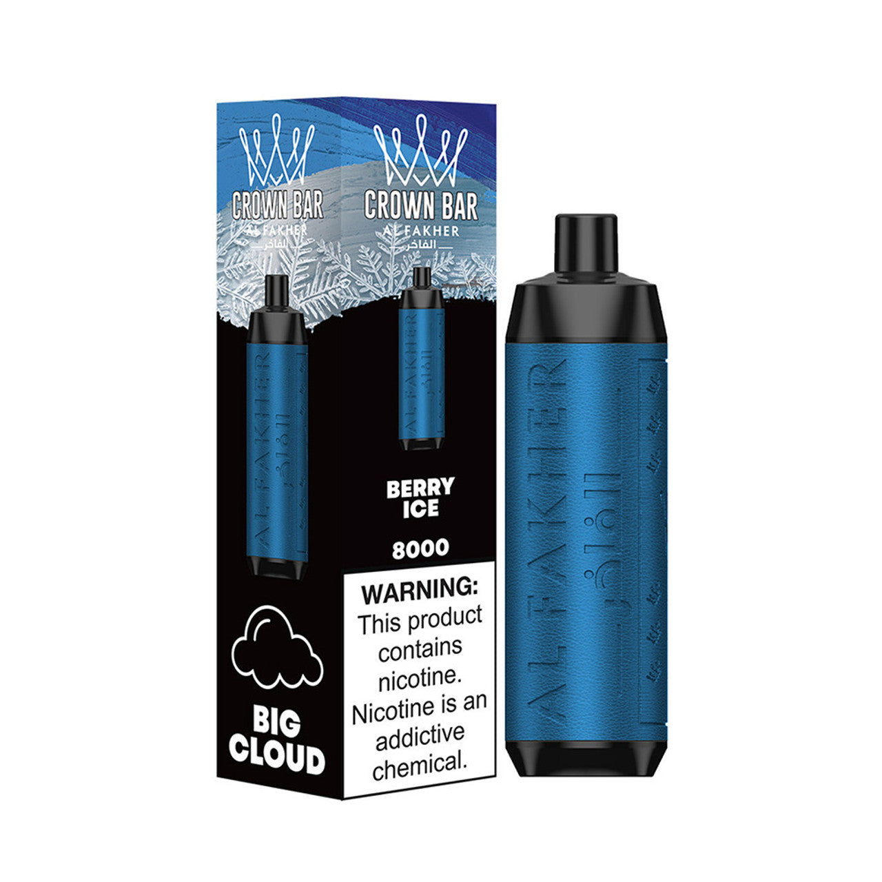 Crown Bar AF8000 Disposable | 8000 Puffs | 18mL | 50mg | MOQ 10 | Berry Ice with Packaging