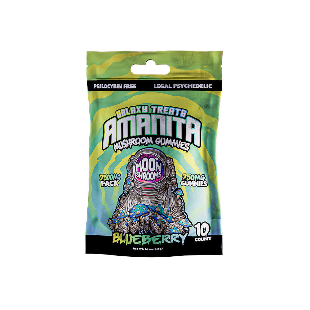 Galaxy Treats Mushroom Gummies (7500mg 10ct Pouch) | Blueberry Moon Shrooms