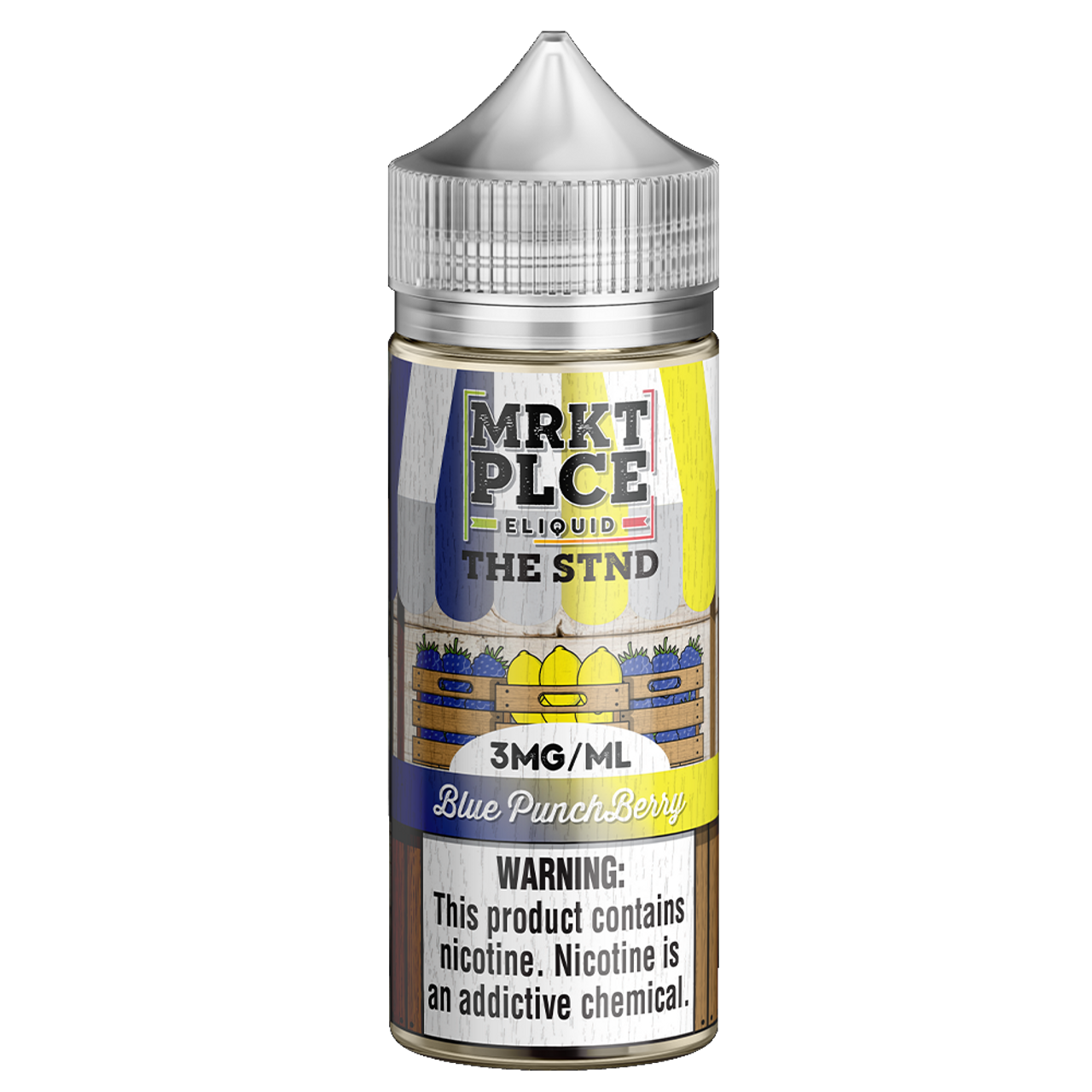 MRKT PLCE Series E-Liquid 100mL (Freebase) | Blue Punch Berry