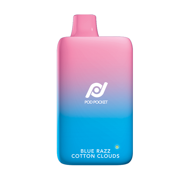 Pod Juice Pod Pocket Disposable | 7500 Puffs | 14mL | 50mg | MOQ 10 | Blue Razz Cotton Clouds