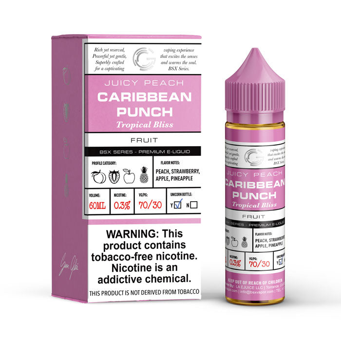 GLAS BSX TFN Series E-Liquid | 0mg | 60mL | (Freebase) | Carribbean Punch with Packaging