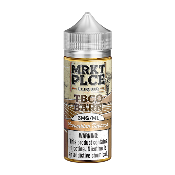 TBCO Barn by MRKT PLCE E-Liquid | 3mg | 100mL | (Freebase) | Colombian Tobacco
