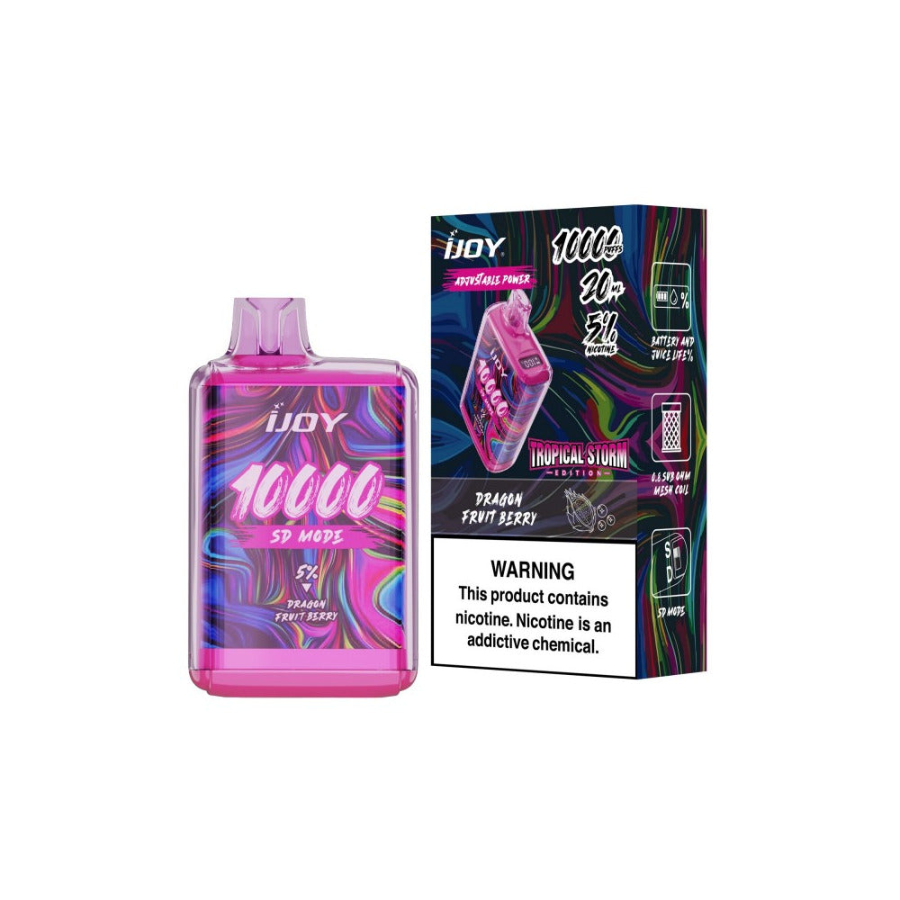 IJoy Bar SD10000 Disposable | 10000 Puffs | 20mL | 50mg | MOQ 5 | Dragon Fruit Berry with packaging