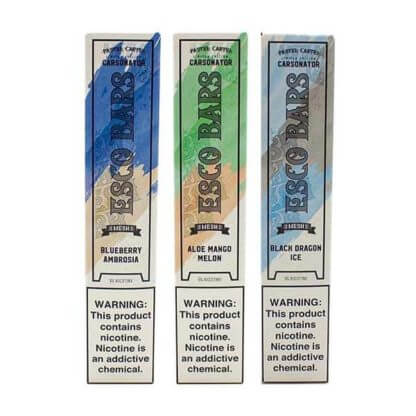 Esco Bars Carsonator Mesh Disposable | 2500 Puffs | 6mL | 50Mg | MOQ 10 | Group Photo with Packaging