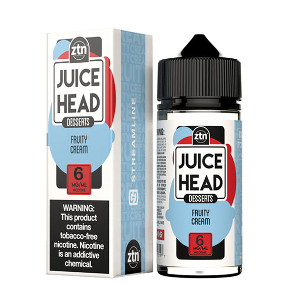 Juice Head Series E-Liquid | 100mL | 6mg | (Freebase) | Fruity Cream with Packaging