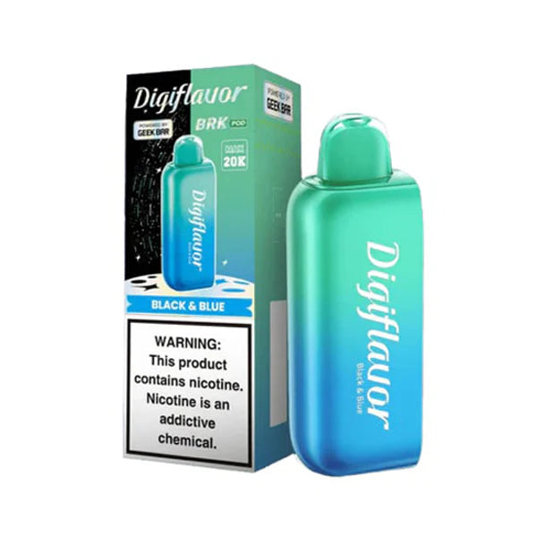 Geek Bar Digi Flavor BRK Pods | 20000 Puff | 12mL | 50mg | (Pod Only) | MOQ 5 | Black and Blue with packaging