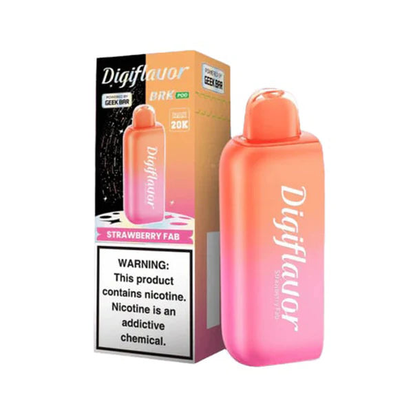 Geek Bar Digi Flavor BRK Pods | 20000 Puff | 12mL | 50mg | (Pod Only) | MOQ 5 | Strawberry Fab with packaging