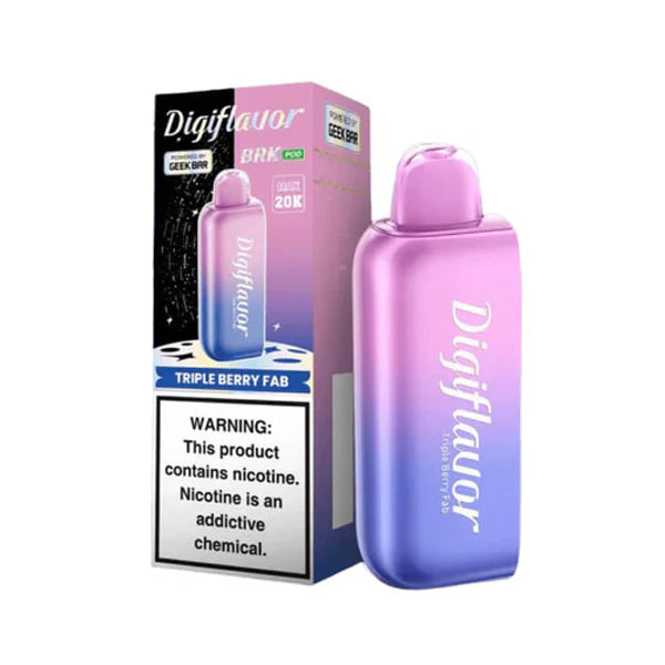Geek Bar Digi Flavor BRK Pods | 20000 Puff | 12mL | 50mg | (Pod Only) | MOQ 5 | Triple Berry Fab with packaging