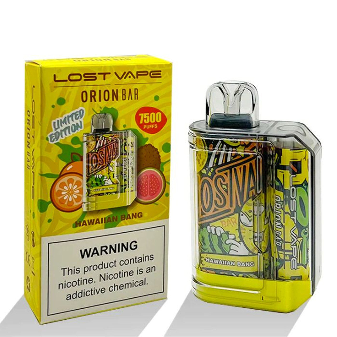 Orion Bar Disposable | 7500 Puff | 18mL | 50mg | MOQ 10 | Hawaiian Bang with packaging