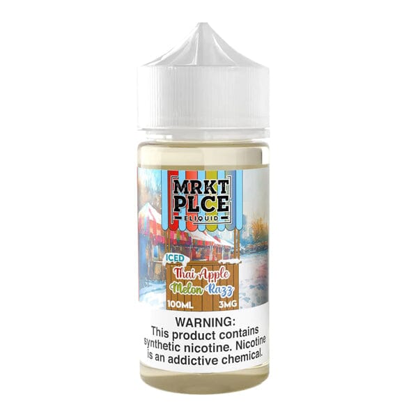 MRKT PLCE Series E-Liquid 100mL (Freebase) | Iced Thai Apple Melon Razz