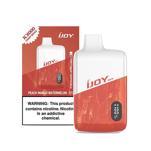 IJoy Bar IC8000 Disposable | 8000 Puffs | 18mL | 50mg | MOQ 5 | Peach Mango Watermelon with Packaging