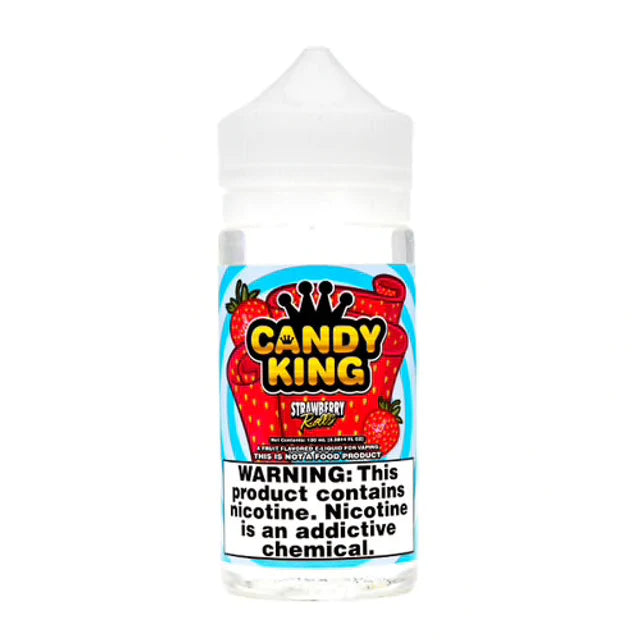 Candy King Series E-Liquid | 100mL | 0mg | Freebase | Strawberry Rolls