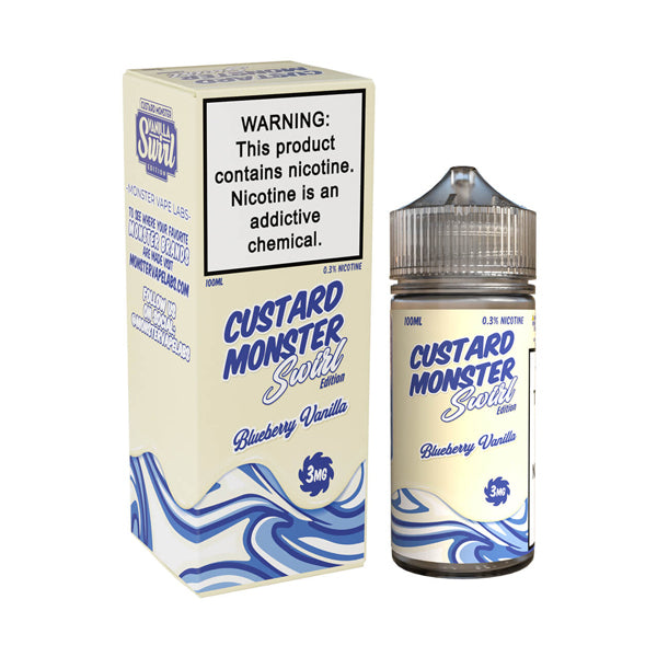 Jam Monster (LIQ FB)(100mL) Custard Swirl Edt. Custard Swirl - Blueberry Vanilla with Packaging