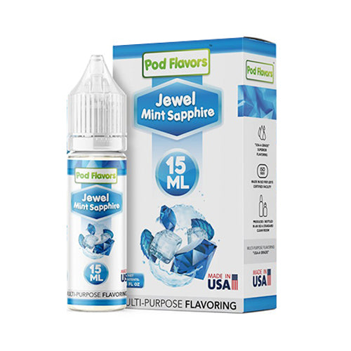 Pod Flavors Multi-Purpose Flavoring 15mL | Jewel Mint Sapphire with Packaging