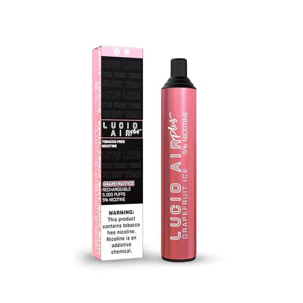 Lucid Air Plus Mesh Disposable | 5000 Puffs | 12mL | MOQ 10 | Grapefruit Ice with Packaging