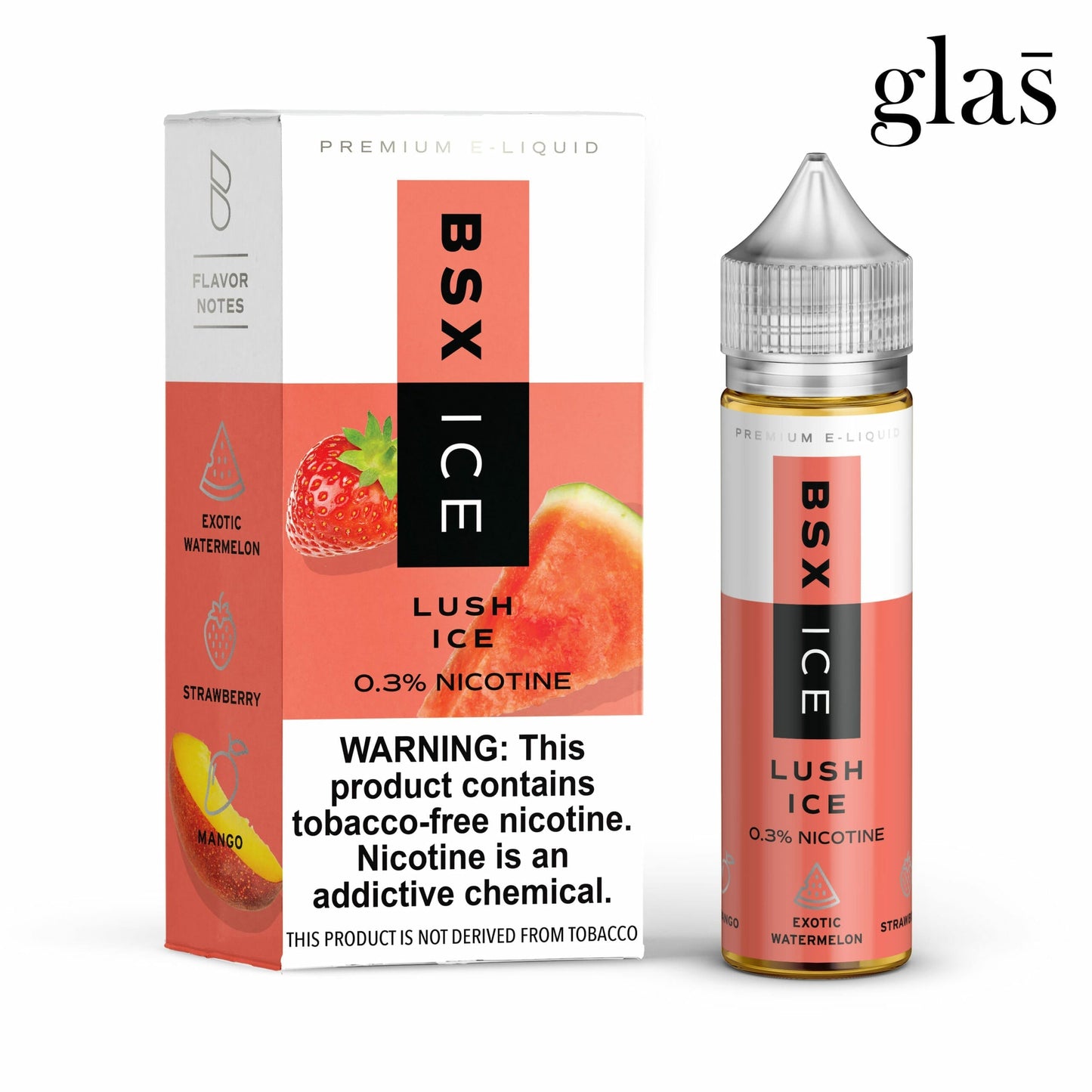 GLAS BSX TFN Series E-Liquid | 0mg | 60mL | (Freebase) | Lush Ice with Packaging