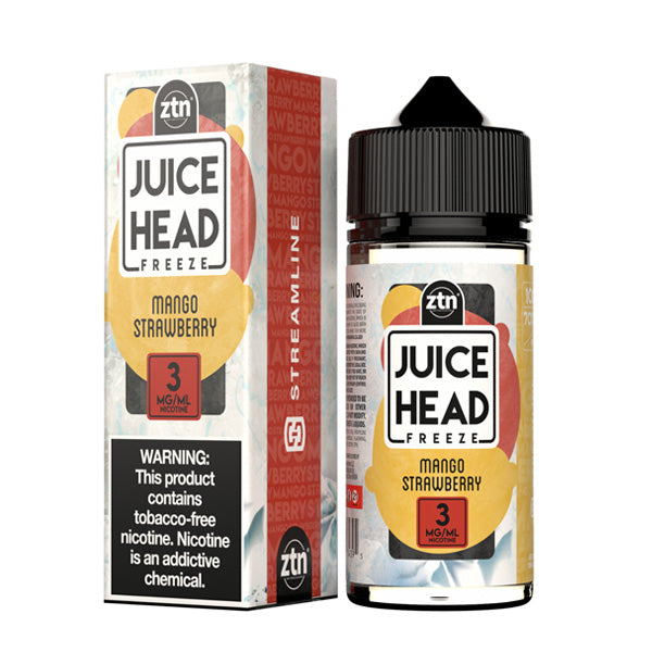 Juice Head Series E-Liquid | 100mL | 3mg | (Freebase) | Mango Strawberry Freeze with Packaging