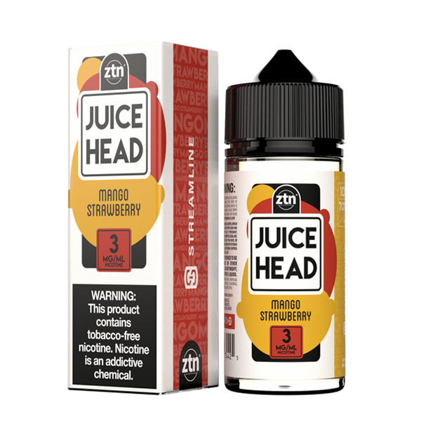 Juice Head Series E-Liquid | 100mL | 3mg | (Freebase) | Mango Strawberry with Packaging