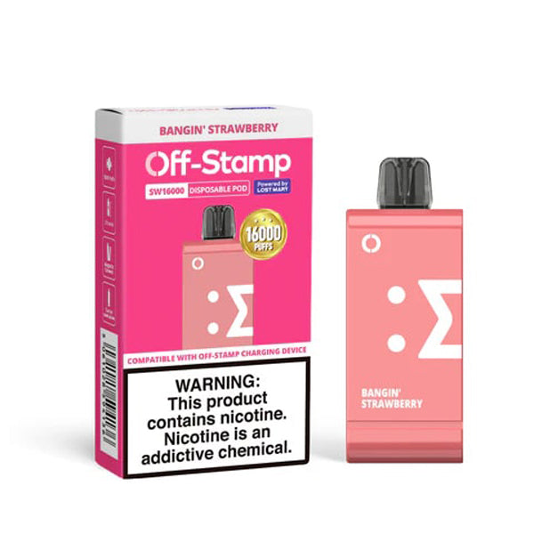 Off Stamp SW16000 Disposable | 16000 Puffs | 17mL | 50mg | (Pod Disposable Only) | MOQ 5 | Bangin Strawberry with Packaging
