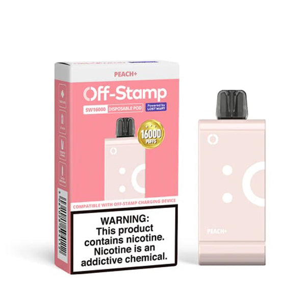 Off Stamp SW16000 Disposable | 16000 Puffs | 17mL | 50mg | (Pod Disposable Only) | MOQ 5 | Peach with Packaging