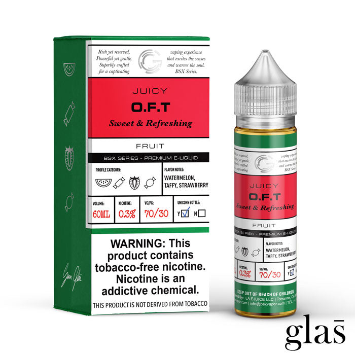 GLAS BSX TFN Series E-Liquid | 0mg | 60mL | (Freebase) | OFT with Packaging