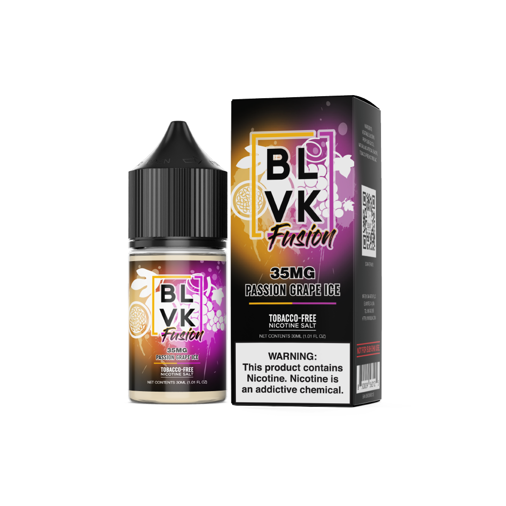 BLVK TFN Salt Series E-Liquid 30mL (Salt Nic) Passion Grape Ice with Packaging