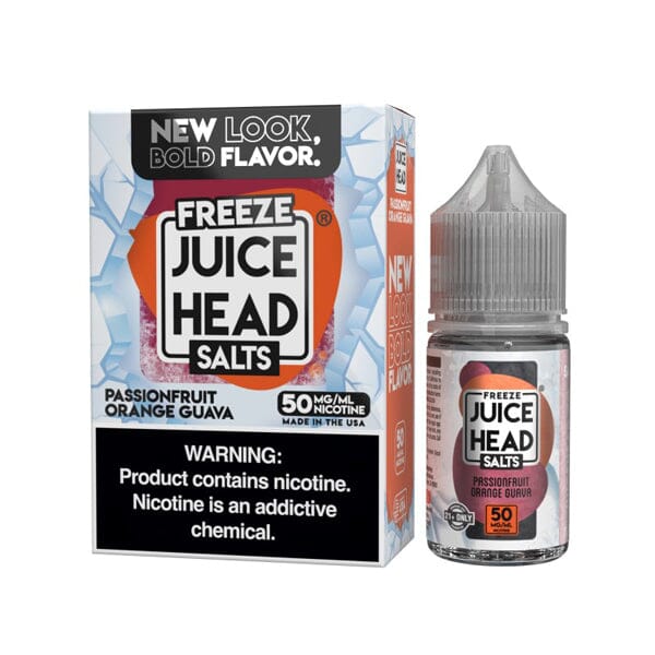 Juice Head Salt Series E-Liquid | 30mL | 50mg | Salt Nic | Passionfruit Orange Guava Freeze with packaging