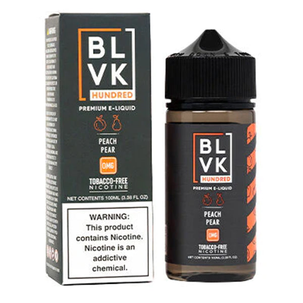 BLVK TFN Series E-Liquid 100mL (Freebase) | 0mg Peach Pear with packaging
