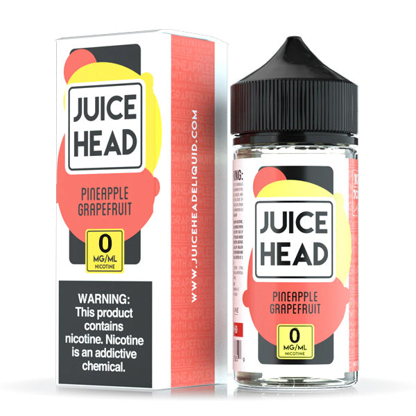 Juice Head Series E-Liquid | 100mL | 0mg | (Freebase) | Pineapple Grapefruit with Packaging