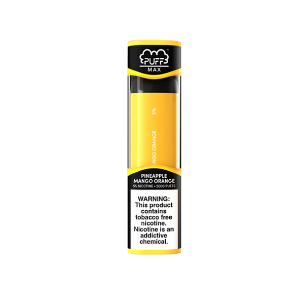 Puff Max Disposable 5000 Puffs 11mL 50mg | MOQ 10 | Pineapple Mango Orange with Packaging