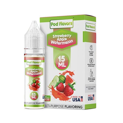 Pod Flavors Multi-Purpose Flavoring 15mL | Strawberry Apple Watermelon with Packaging