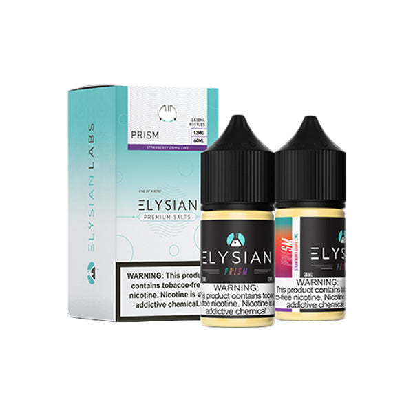 Elysian Salt Series E-Liquid | x2-30mL | (Salt Nic) | 12mg | Prism with packaging