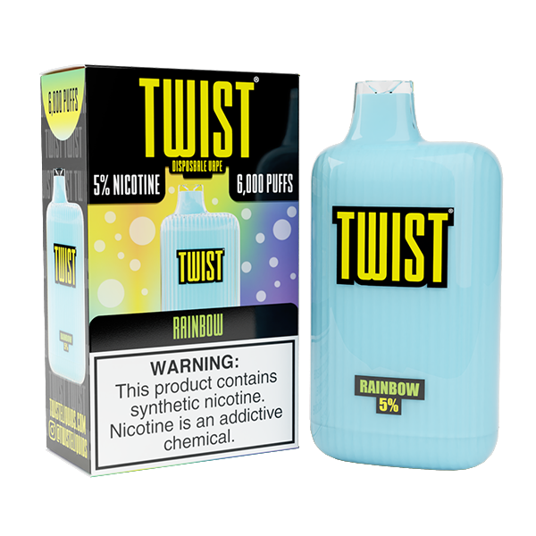 Twist Disposable 6000 | 15mL | 50mg | | MOQ 10 | Rainbow with packaging